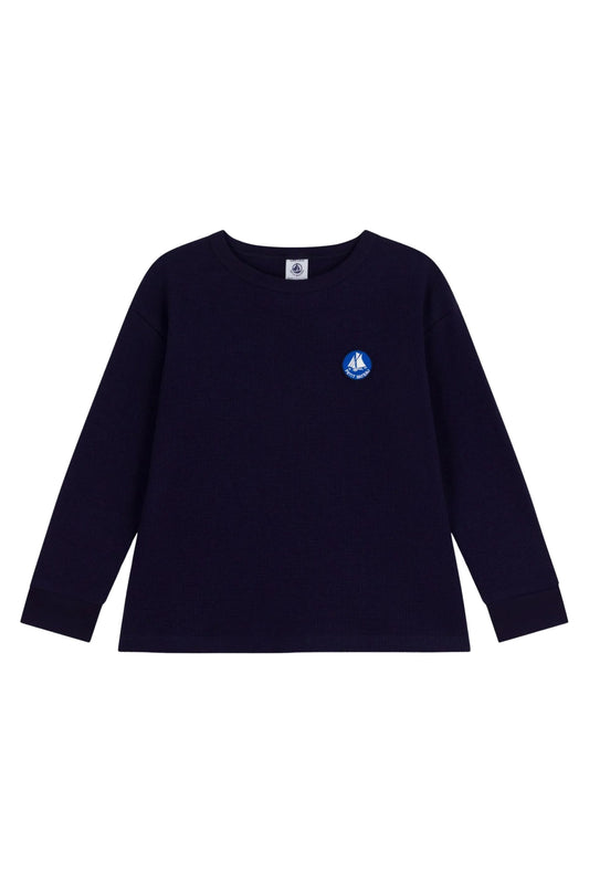 Petit Bateau - TB - Boy L/S Logo Tee Navy