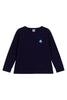 Petit Bateau - Boy L/S Logo Tee Navy