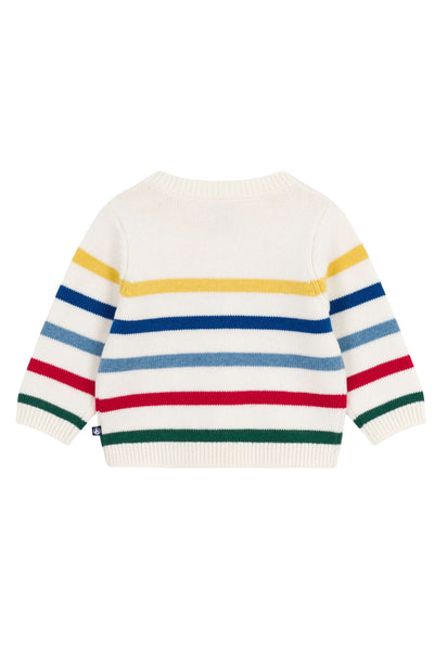 Petit Bateau - Baby Boy Multi Strip Sweater