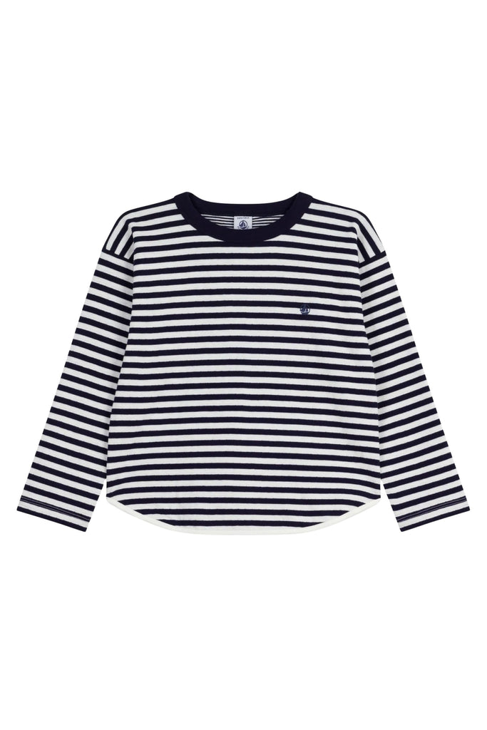 Petit Bateau - Boy L/S Stripe Tee Navy/White