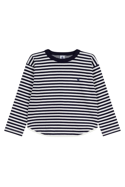 Petit Bateau - Boy L/S Stripe Tee Navy/White