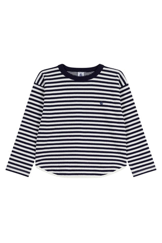 Petit Bateau - Boy L/S Stripe Tee Navy/White