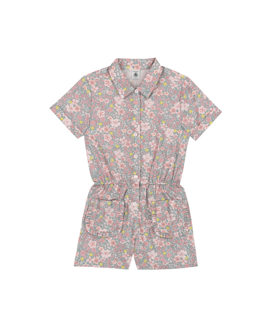 PETIT BATEAU - TG - GIRL SS FLORAL ROMPER - MULTI