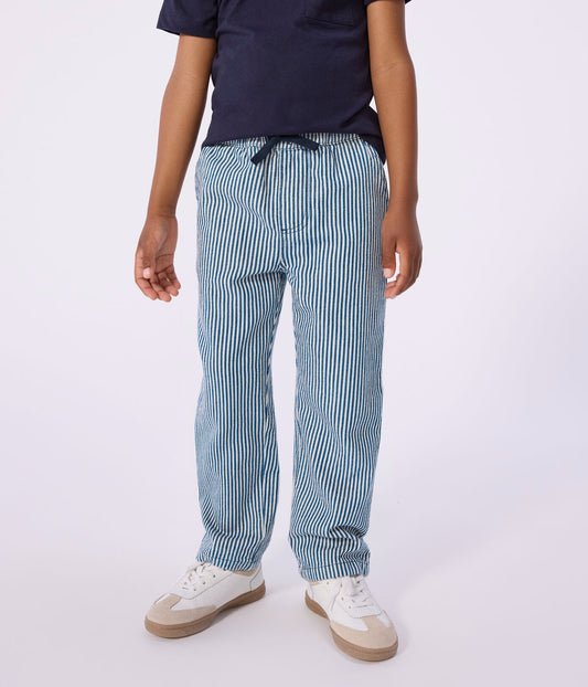 PETIT BATEAU - TB - BOY STRIPE PANTS - BLUE WHITE