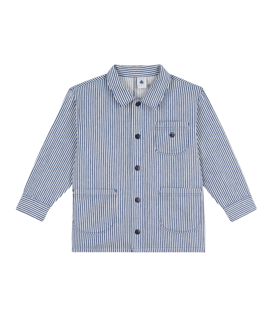PETIT BATEAU - TB - BOY STRIPE JACKET - NAVY WHITE