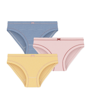 PETIT BATEAU BG GIRL 3 PACK STRIPE UNDERWEAR MULTI