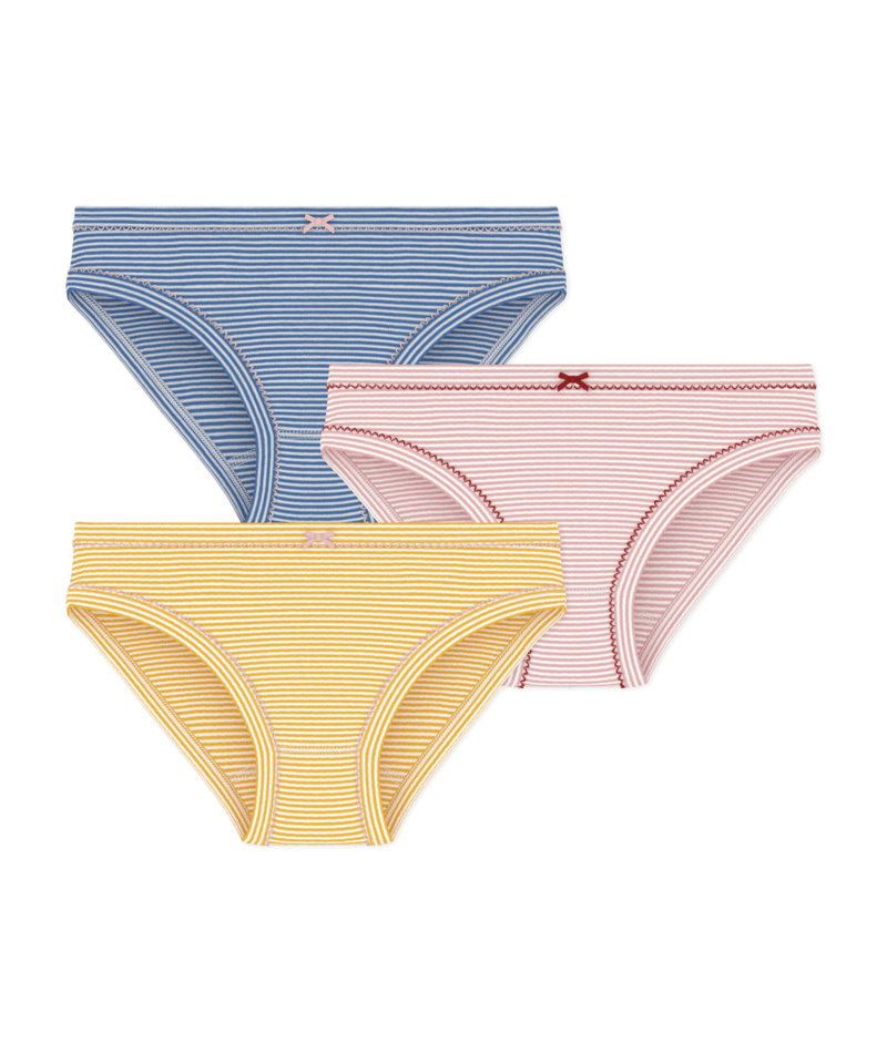 PETIT BATEAU BG GIRL 3 PACK STRIPE UNDERWEAR MULTI