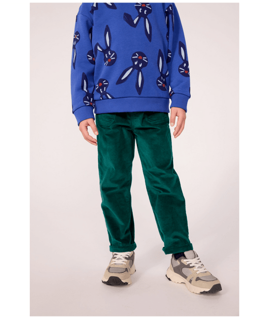 PETIT BATEAU TB BOY CORDUROY PANTS GREEN