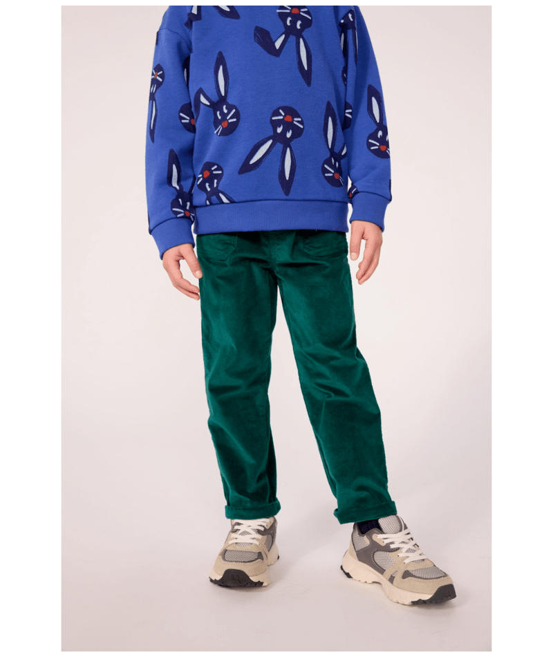 PETIT BATEAU BB BOY CORDUROY PANTS GREEN