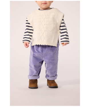PETIT BATEAU BBY BABY GIRL CORDUROY PANTS PURPLE