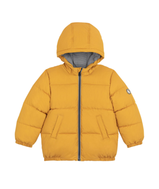 PETIT BATEAU TB KID HOODED PUFFER YELLOW