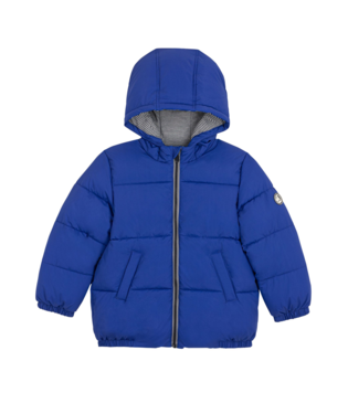 PETIT BATEAU TB KID HOODED PUFFER BLUE