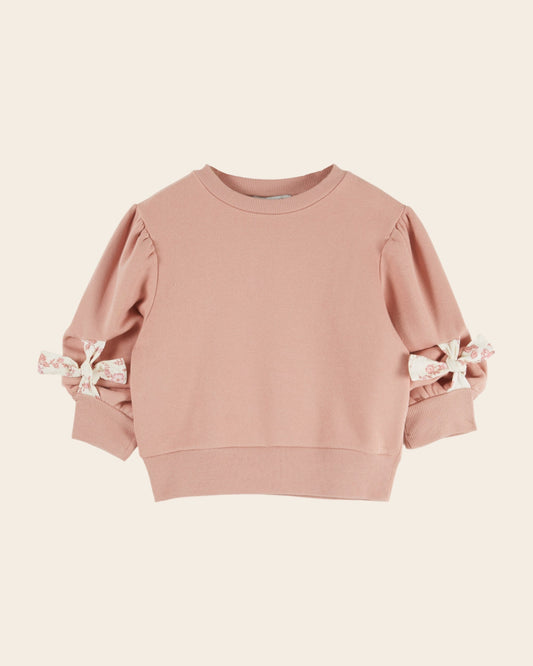 ÉMILE ET IDA - TG - SWEAT MANCHE NOEUD ROSALIE - SAKURA