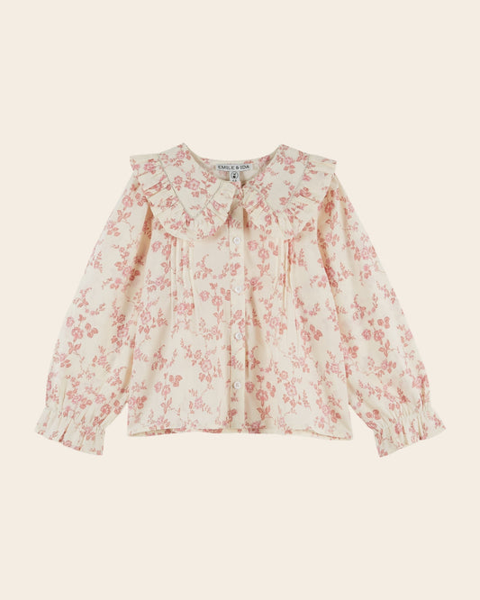 ÉMILE ET IDA - TG - BLOUSE IMP GRAND COL VOLANT - ROSALIE