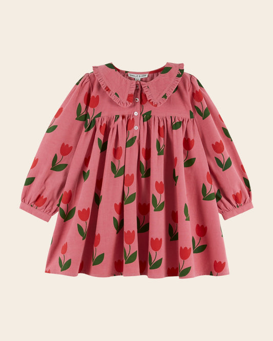 ÉMILE ET IDA - TG - ROBE AMPLE COL VOLANT - GRANDE TULIPE