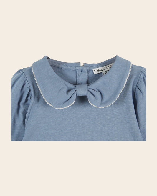 ÉMILE ET IDA - BG - TS UNI PICOTE JERSEY FLAMME - LAC ECRU