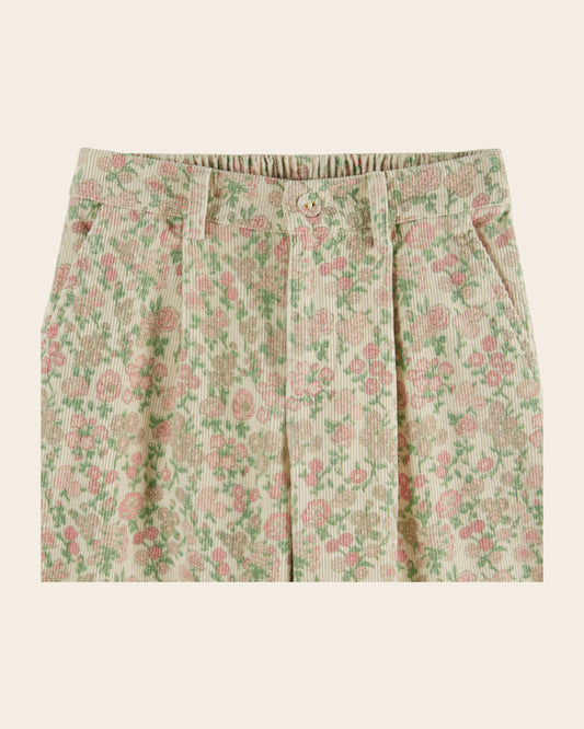 ÉMILE ET IDA - TG - PANTALON LARGE IMPRIME VELOURS - BUCOLIQUE