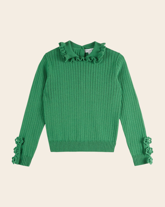 ÉMILE ET IDA - TG - PULLOVER COTON - OLIVE