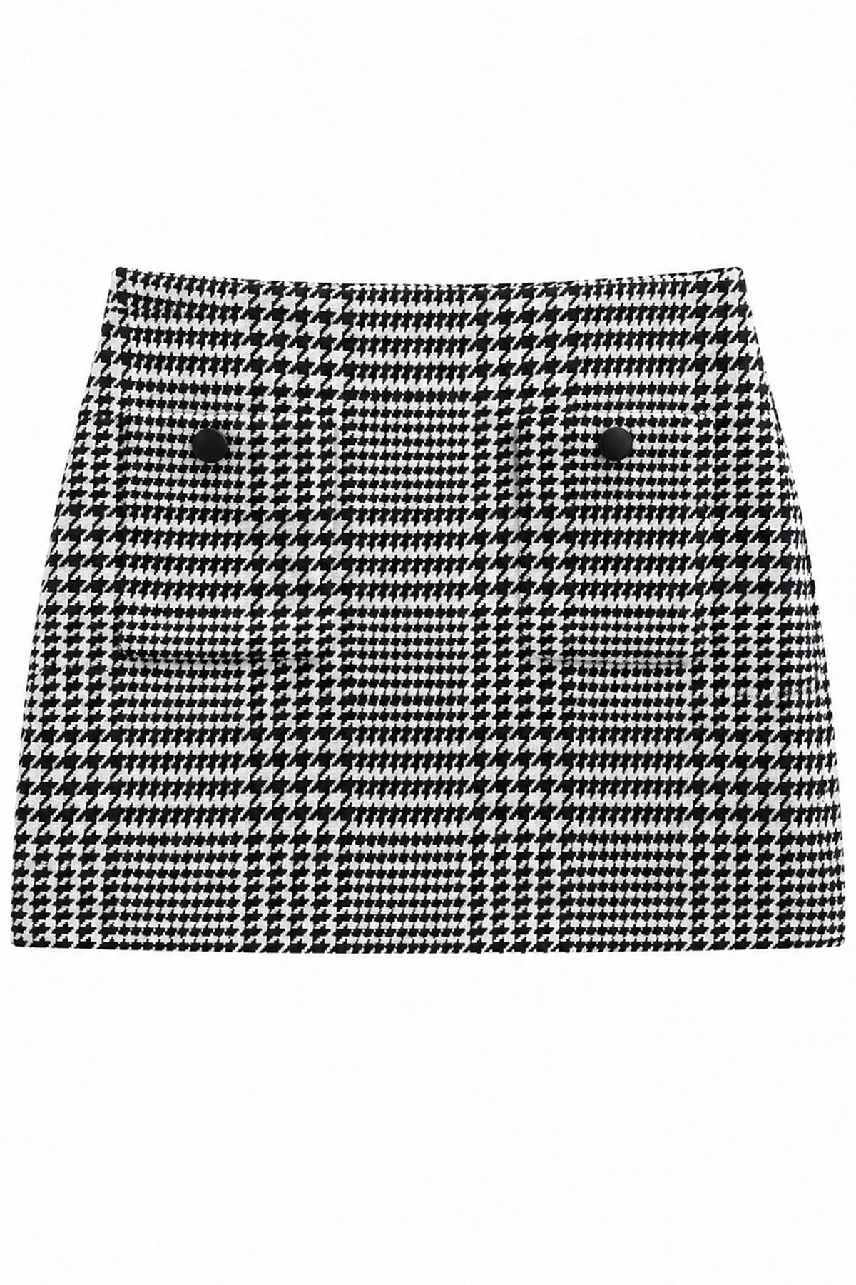 KATIE J NYC AINSLEY CLASSY MINI SKIRT BLACK/WHITE CHECK