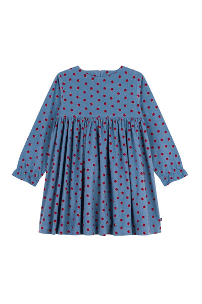 Petit Bateau - L/S Corduroy Apple Print Dress