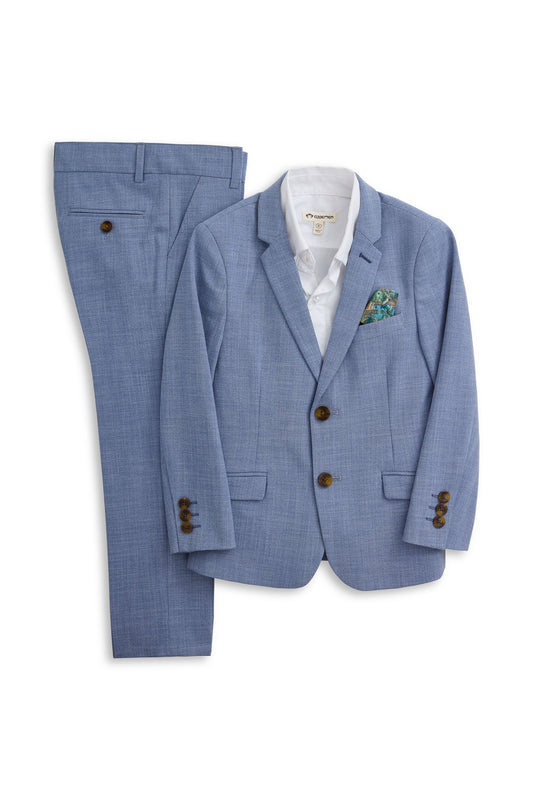 APPAMAN - BB - 2-PC STRETCHY MOD SUIT - PACIFIC BLUE