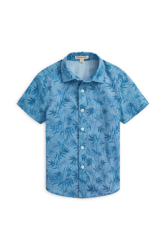 APPAMAN - TB - DAY PARTY SHIRT - BLUE BAMBOO