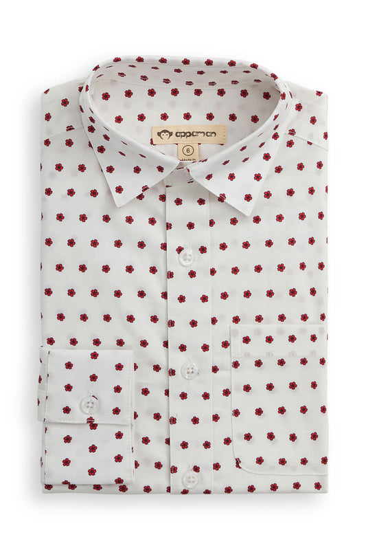 APPAMAN - TB - STANDARD SHIRT - RED HIBISCUS