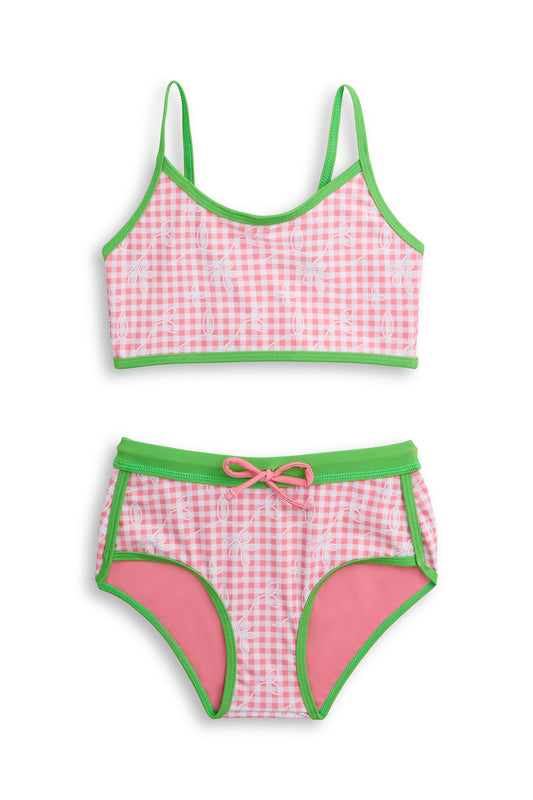 APPAMAN - TG - STELLA SWIM SHORT SET - PINK GINGHAM