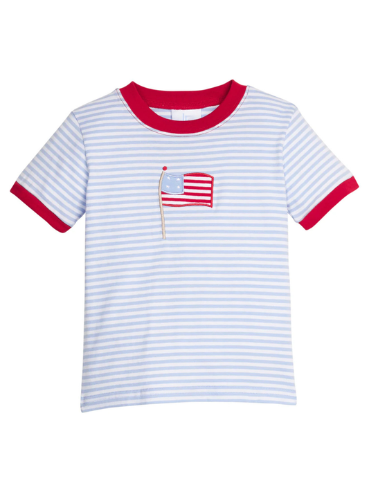 LITTLE ENGLISH - BB - APPLIQUE T-SHIRT - FLAG
