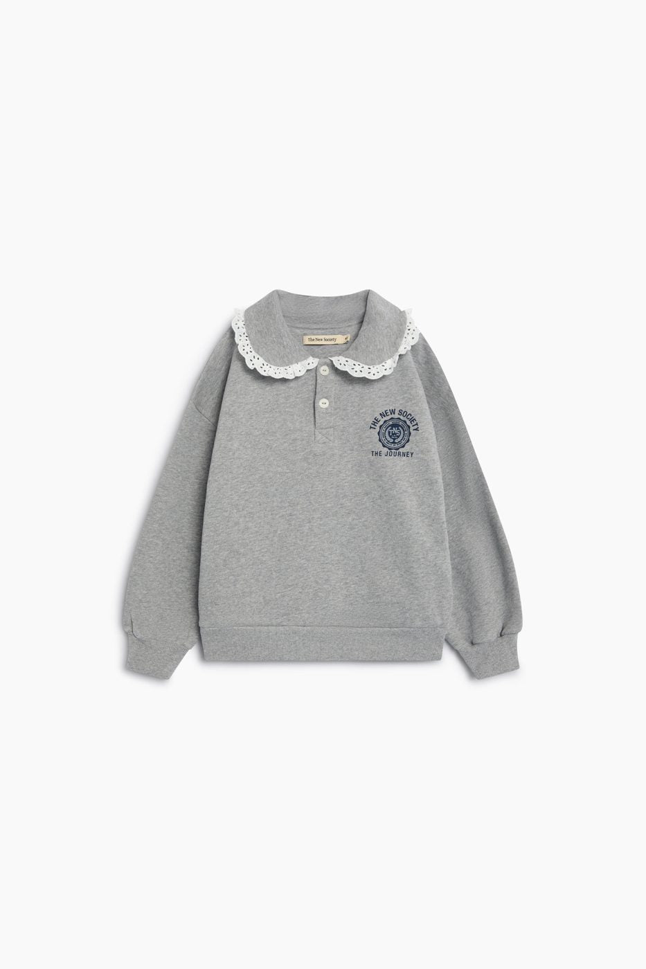 NEW SOCIETY - Ash Polo Mid Grey Melange