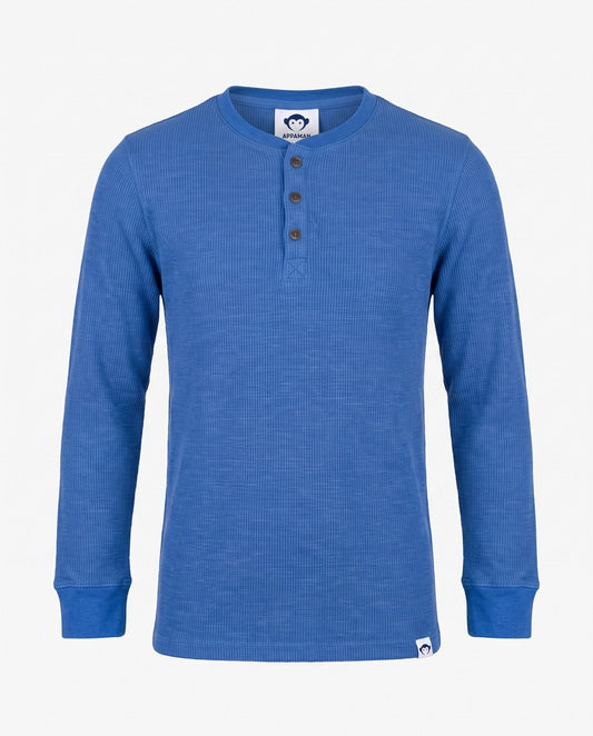 APPAMAN - Classic Blue Craftsman Thermal Henley