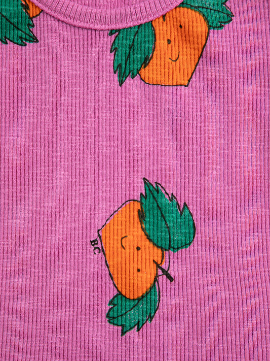 BOBO CHOSES - BBY - TANGERINE ALL OVER T-SHIRT - FUCHSIA