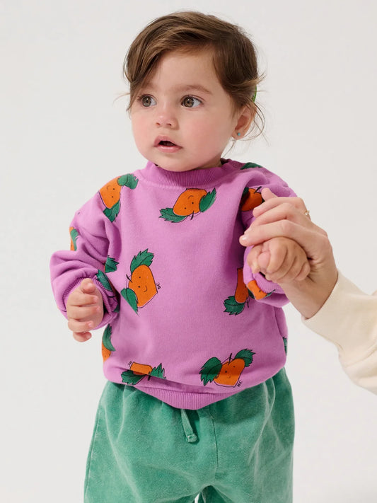 BOBO CHOSES - BBY - TANGERINE ALL OVER SWEATSHIRT - FUCHSIA