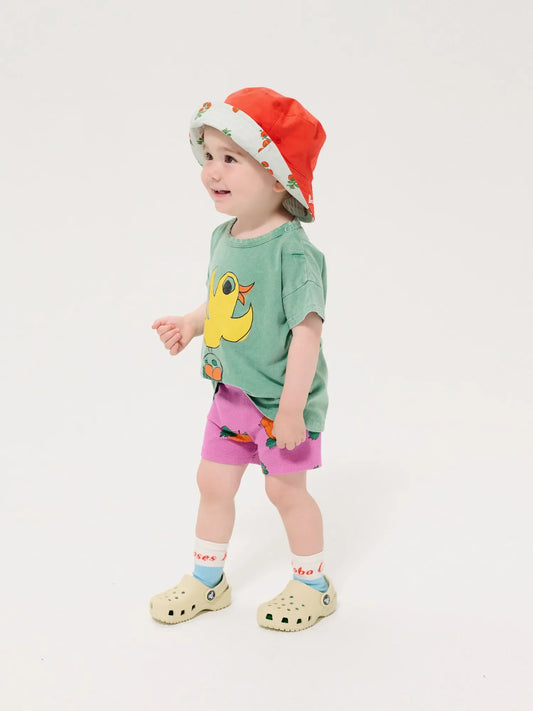 BOBO CHOSES - BBY - TANGERINE ALL OVER SHORT LEGGINGS - FUCHSIA