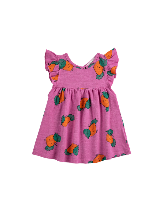 BOBO CHOSES - BBY - TANGERINE ALL OVER RUFFLED DRESS - FUCHSIA