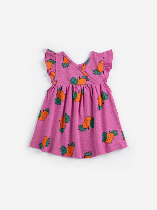BOBO CHOSES - BBY - TANGERINE ALL OVER RUFFLED DRESS - FUCHSIA