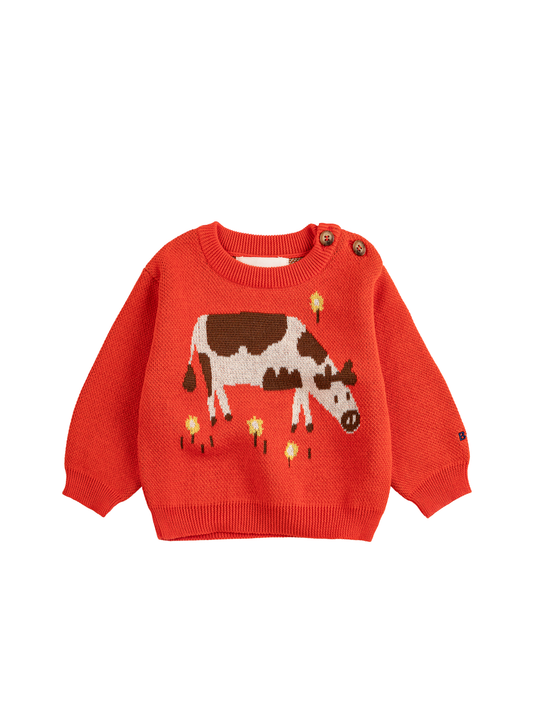 BOBO CHOSES - BBY - FARM ADVENTURE JUMPER - RED