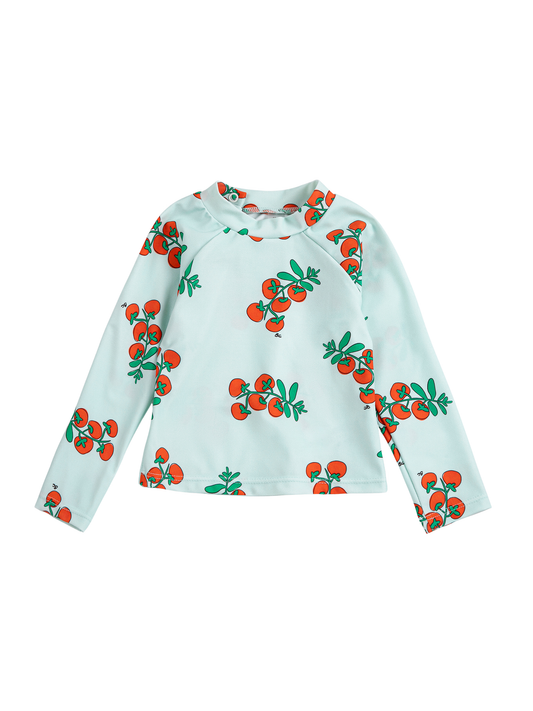 BOBO CHOSES - BBY - JUICY TOMATOES ALL OVER SWIM T-SHIRT - LIGHT BLUE