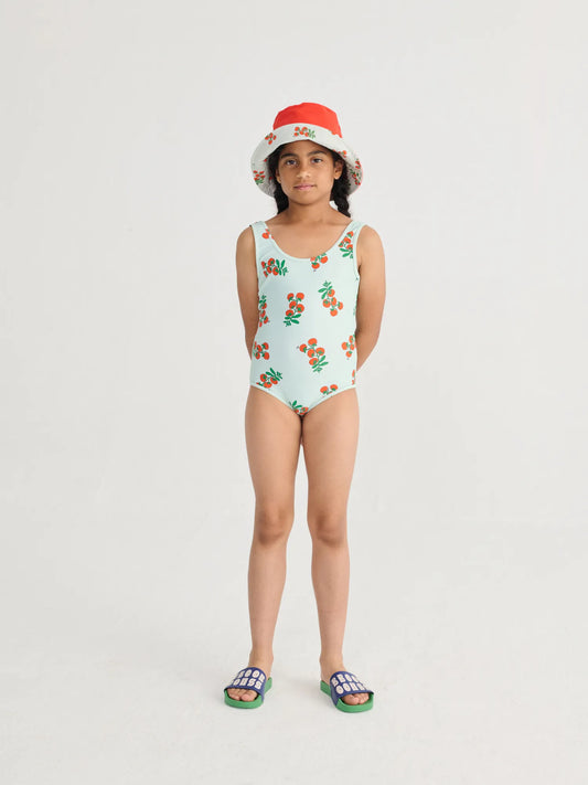 BOBO CHOSES - TG - JUICY TOMATOES ALL OVER SWIMSUIT - LIGHT BLUE