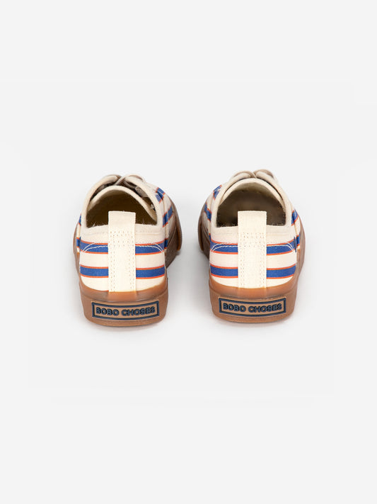 BOBO CHOSES - SHOES - BOBO CHOSES STRIPED SNEAKERS - MULTICOLOR