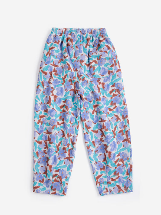 BOBO CHOSES - TG - WATERCOLOR ALL OVER COCOON JOGGING PANTS - LAVENDER