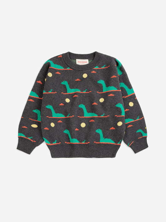 BOBO CHOSES - TG - LAKE MONSTER ALL OVER JACQUARD JUMPER - MULTI