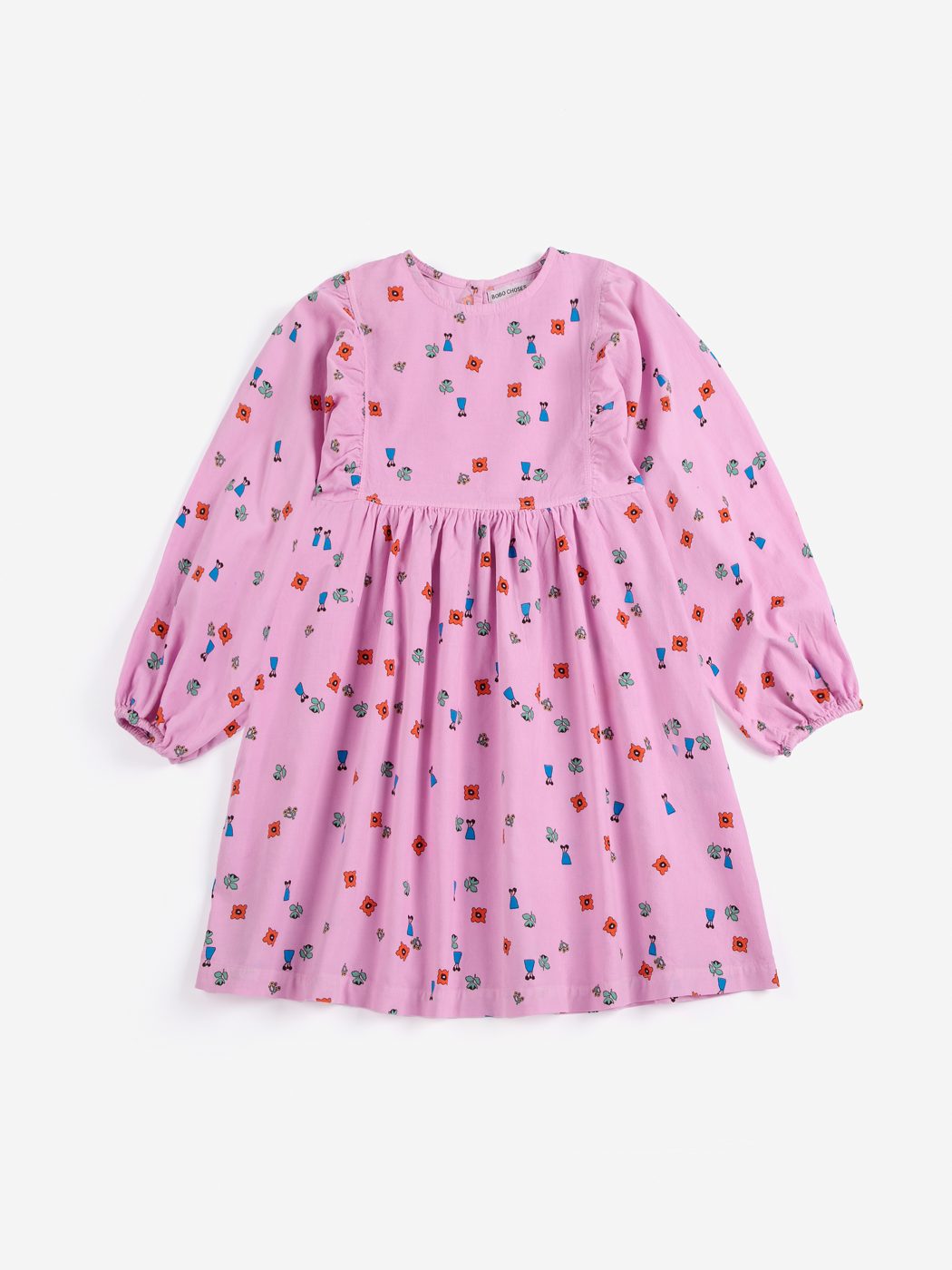 BOBO CHOSES - BLOSSOM ALL OVER WOVEN DRESS - PINK