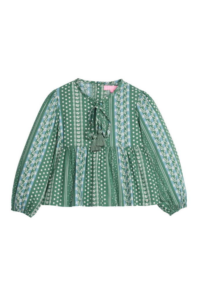 Bisby - Forest Floral Stripe Riviera Top