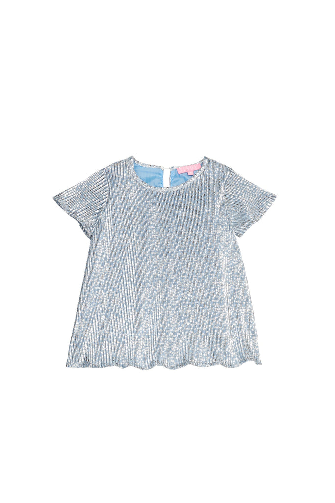 Crinkle Top - Blue Crinkle Stars