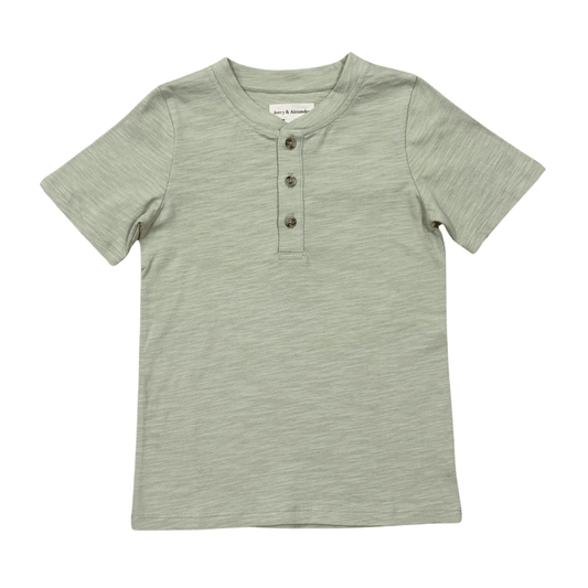 AVERY & ALEXANDER - TB - SHORT SLEEVE HENLEY SHIRT - DESERT SAGE