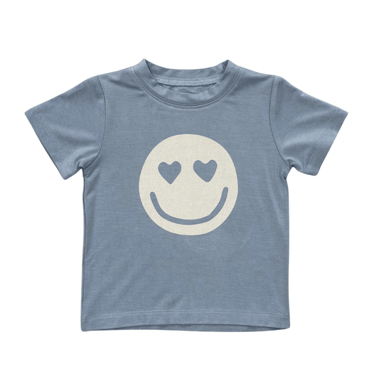 BABYSPROUTS - TB - BOY'S SHORT SLEEVE TEE - HEART EYES SMILE FACE