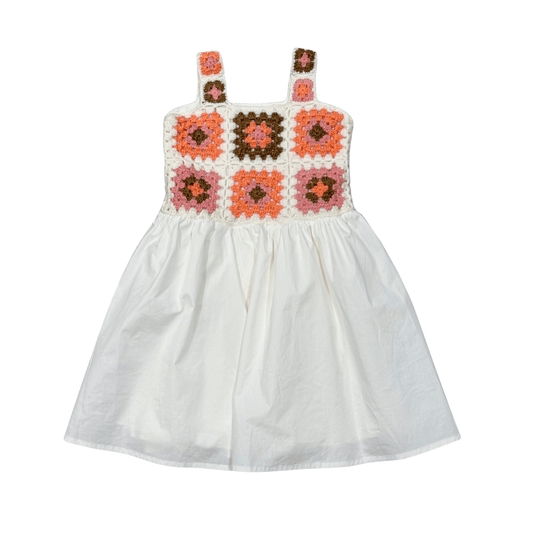 AVERY & ALEXANDER - TG - CROCHET TWIRL DRESS - CORAL