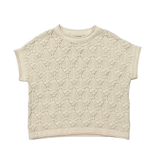 AVERY & ALEXANDER - TG - OPEN WEAVE SWEATER - CREAM