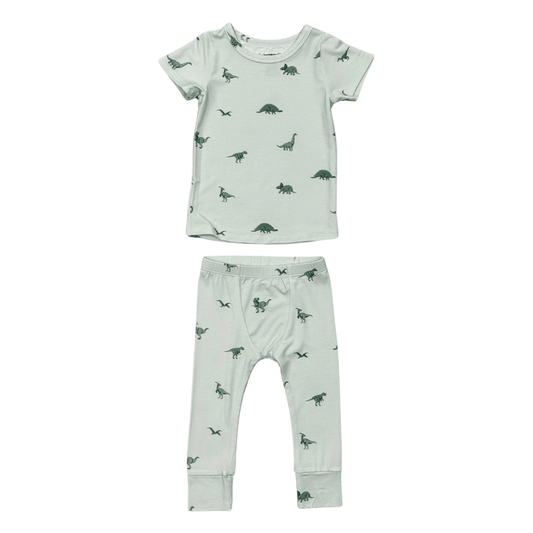 BABYSPROUTS - TB - SHORT SLEEVE LOUNGE SET - DINOSAUR
